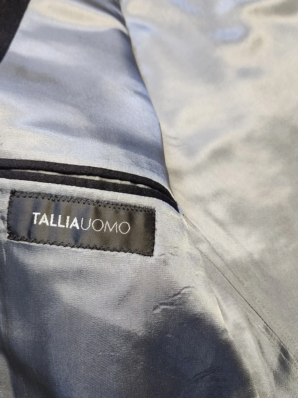 Tallia Uomo Blazer 46L Black 100% Piacenza Pure Cashmere Italian Jacket Men MINT